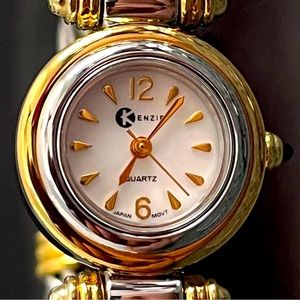 Kenzie Two Tone Rope Hinged Bracelet Dress Watch